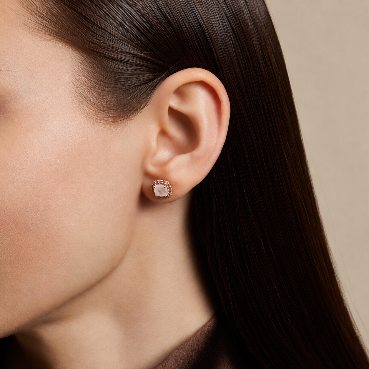 Lunaria Square Earrings
